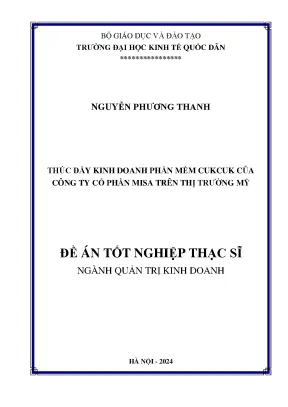 Luận văn thạc sĩ quản trị kinh doanh thúc đẩy kinh doanh phần mềm cukcuk của công ty cổ phần misa trên thị trường mỹ
