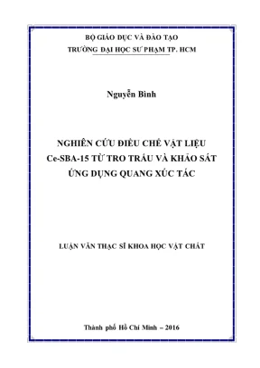 Luan van thac si hoa vo co nghien cuu dieu che vat lieu ce sba 15 tu tro trau va khao sat ung dung quang xuc tac
