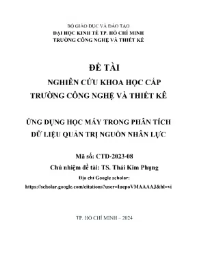 Ứng dụng học máy trong phân tích dữ liệu quản trị nguồn nhân lực