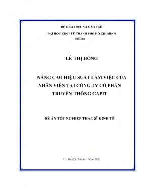 Nâng cao hiệu suất làm việc của nhân viên tại công ty cổ phần truyền thông gapit