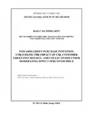 Towards green purchase intention unraveling the impact of csr customer green psychology and collectivism under moderating effect perceived price