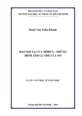 Luận văn thạc sĩ đại số và lý thuyết số bao nội xạ của môđun những hình ảnh cụ thể của nó