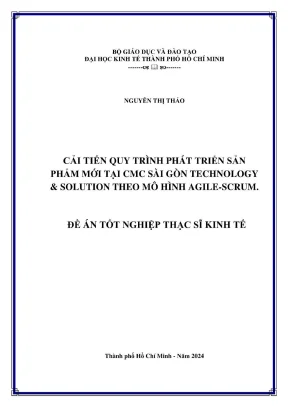 Cải tiến quy trình phát triển sản phẩm mới tại cmc sài gòn technology solution theo mô hình agile scrum
