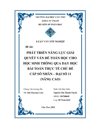 Luan van ve phat trien nang luc giai quyet van de toan hoc cho hs thong qua dh bai toan thuc tien csn ds 11nang cao