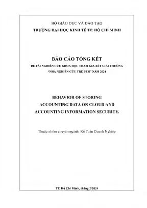 Behavior of storing accounting data on cloud and accounting information security