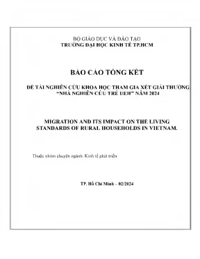 Migration and its impact on the living standards of rural households in vietnam