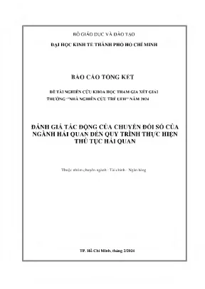 Đánh giá tác động của chuyển đối số của ngành hải quan đến quy trình thực hiện thủ tục hải quan