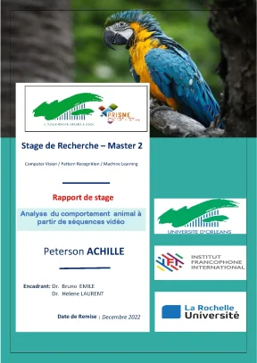 Analyse du comportement animal a partir de sequences video phân tích hành vi của động vật từ cảnh quay video