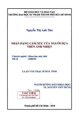 Luan van thac si khoa hoc may tinh nhan dang cam xuc cua nguoi dua tren anh nhiet