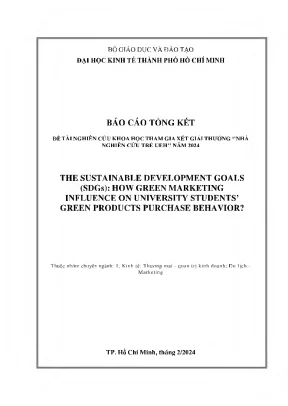 The sustainable development goals sdgs how green marketing influence on university students green products purchase behavior