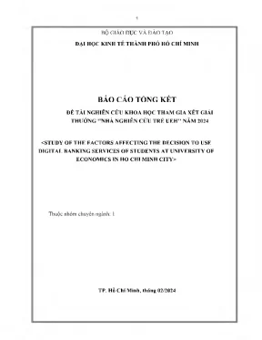Study of the factors affecting the decision to use digital banking services of students at university of economics in ho chi minh city