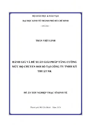 Đánh giá và đề xuất giải pháp tăng cường mức độ chuyển đổi số tại công ty tnhh kỹ thuật nk