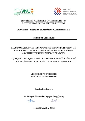 Lautomatisation du processus dintegration de codes des tests et du deploiement pour une architecture en microservices tự động hóa quy trình tích hợp lập mã kiểm thử và t