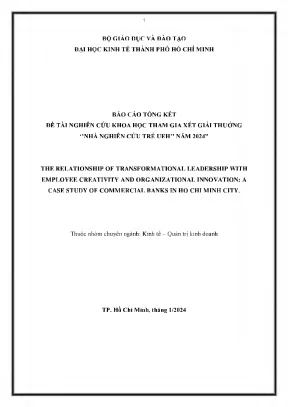 The relationship of transformational leadership with employee creativity and organizational innovation a case study of commercial banks in ho chi minh city