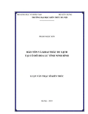 Bảo tồn và khai thác du lịch tại cố đô hoa lư tỉnh ninh bình