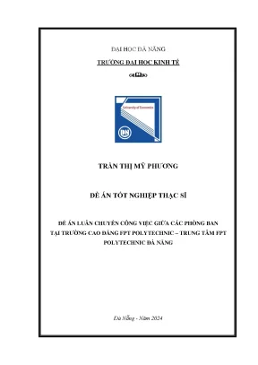 Đề án luân chuyển công việc giữa các phòng ban tại trường cao đẳng fpt polyetchnic trung tâm fpt polytechnic đà nẵng