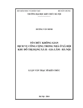 Tổ chức không gian dịch vụ công cộng trong nhà ở xã hội khu đô thị đặng xá ii gia lâm hà nội