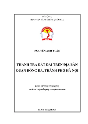 Thanh tra đất đai trên địa bàn quận đống đa thành phố hà nội