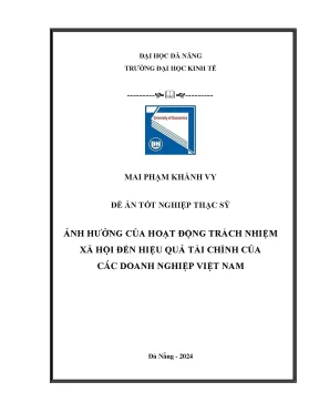 Ảnh hưởng của hoạt động trách nhiệm xã hội đến hiệu quả tài chính của các doanh nghiệp việt nam