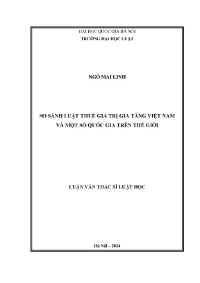 So sánh pháp luật thuế giá trị gia tăng việt nam và một số nước trên thế giới