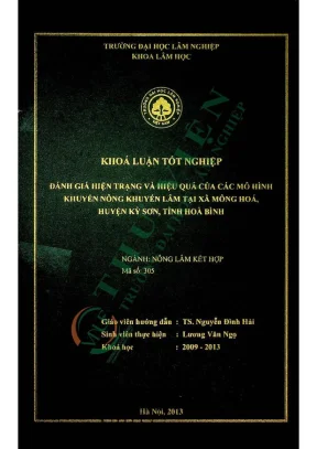 Đánh giá hiện trạng và hiệu quả của các mô hình khuyến nông khuyến lâm tại xã mông hóa huyện kỳ sơn tỉnh hòa bình