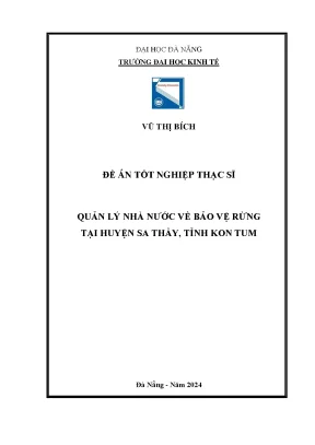 Quản lý nhà nước về bảo vệ rừng tại huyện sa thầy tỉnh kon tum