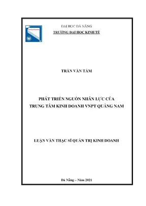 Phát triển nguồn nhân lực của trung tâm kinh doanh vnpt quảng nam