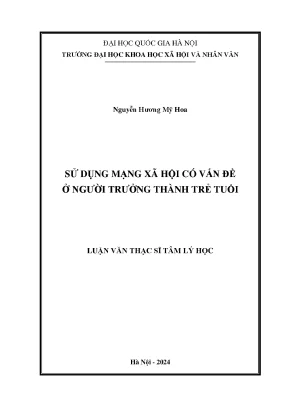 Sử dụng mạng xã hội có vấn đề ở người trưởng thành trẻ tuổi