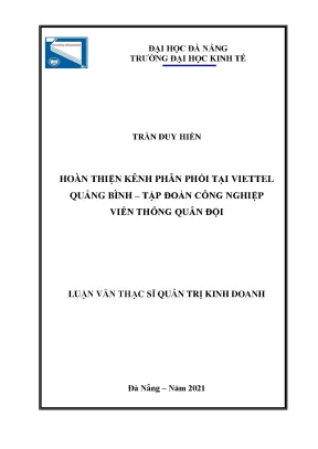 Hoàn thiện kênh phân phối tại viettel quảng bình tập đoàn công nghiệp viễn thông quân đội