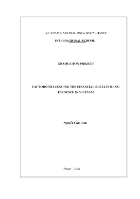 Factors influencing the financial restatement evidence in vietnam