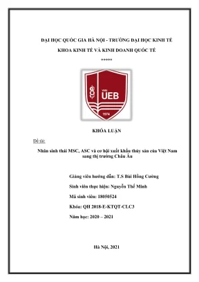 Khoa luan tot nghiep kinh doanh kinh te nhan sinh thai msc asc va co hoi xuat khau thuy san cua viet nam sang thi truong chau au