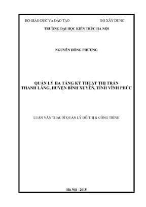 Quản lý hạ tầng kỹ thuật thị trấn thanh lãng huyện bình xuyên tỉnh vĩnh phúc