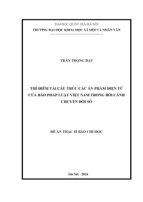 Thí điểm tái cấu trúc các ấn phẩm điện tử của báo pháp luật việt nam trong bối cảnh chuyển đổi số