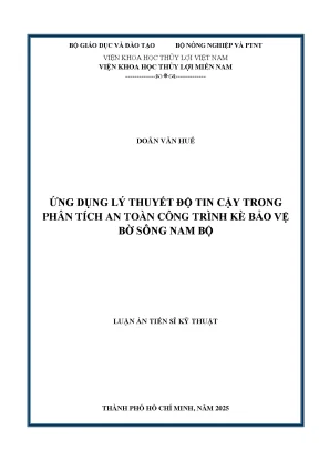 Ứng dụng lý thuyết độ tin cậy trong phân tích an toàn công trình kè bảo vệ bờ sông nam bộ