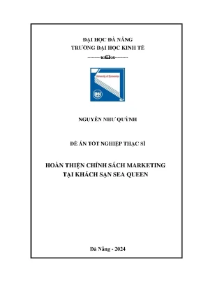 Hoàn thiện chính sách marketing tại khách sạn sea queen
