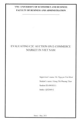 Khoa luan tot nghiep quan tri kinh doanh evaluating c2c auction on e commerce market in viet nam