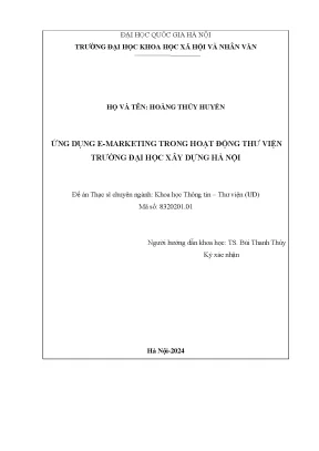 Luận văn ứng dụng e marketing trong hoạt động thư viện trường đại học xây dựng hà nội