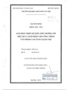 Giải pháp thiết kế kiến trúc hướng tới hiệu quả cách nhiệt cho công trình văn phòng cao tầng tại hà nội
