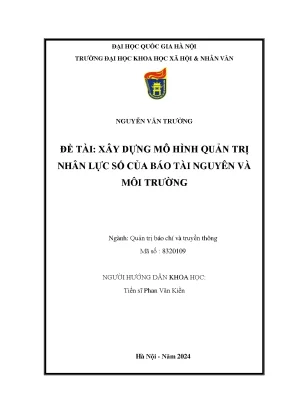 Xây dựng mô hình quản trị nhân lực số của báo tài nguyên và môi trường