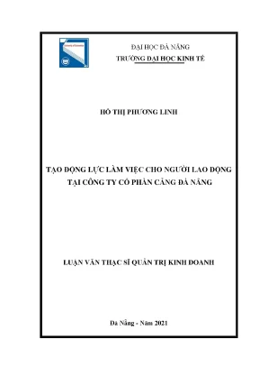 Tạo động lực làm việc cho người lao động tại công ty cổ phần cảng đà nẵng