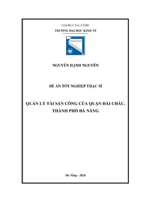 Quản lý tài sản công của quận hải châu thành phố đà nẵng