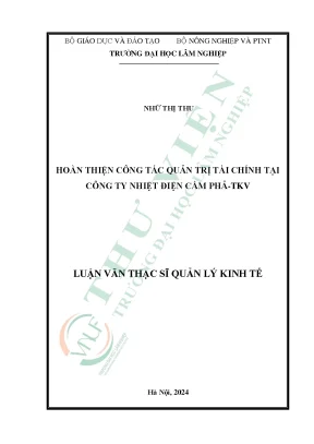 Hoàn thiện công tác quản trị tài chính tại công ty nhiệt điện cẩm phả tkv