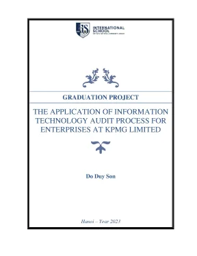 The application of information technology audit process for enterprises at kpmg limited
