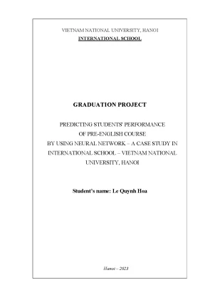 Predicting students performance of pre english course by using neural network
