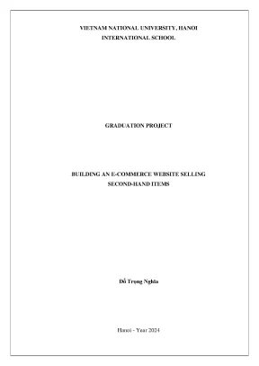 Building an e commerce website selling second hand items
