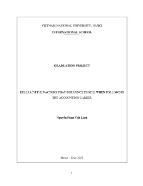 Research the factors that influence people when following the accounting career