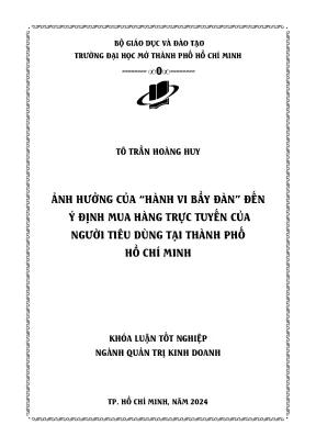 Ảnh hưởng của hành vi bầy đàn đến ý định mua hàng trực tuyến của người tiêu dùng tại thành phố hồ chí minh