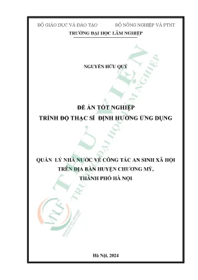 Quản lý nhà nước về công tác an sinh xã hội trên địa bàn huyện chương mỹ thành phố hà nội