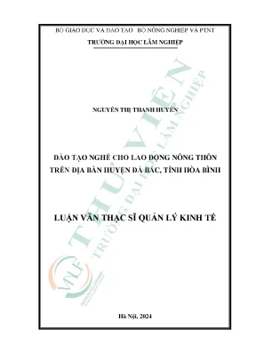 Đào tạo nghề cho lao động nông thôn trên địa bàn huyện đà bắc tỉnh hòa bình