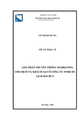 Giải pháp truyền thông marketing cho dịch vụ khách sạn ở công ty tnhh du lịch hải huy